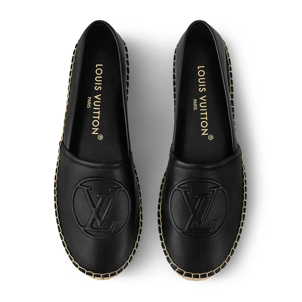 Starboard Leather Black Espadrilles