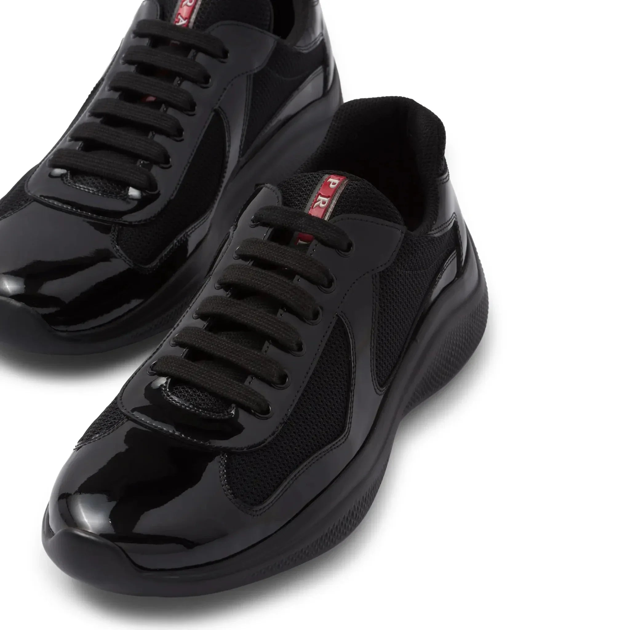 Americas Cup Patent Leather And Technical Fabric Black Sneakers
