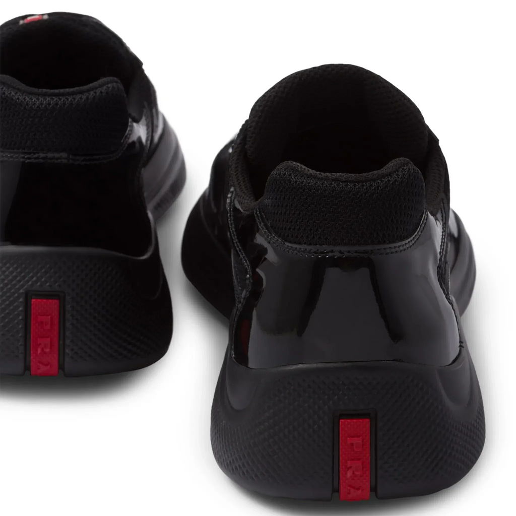 Americas Cup Patent Leather And Technical Fabric Black Sneakers