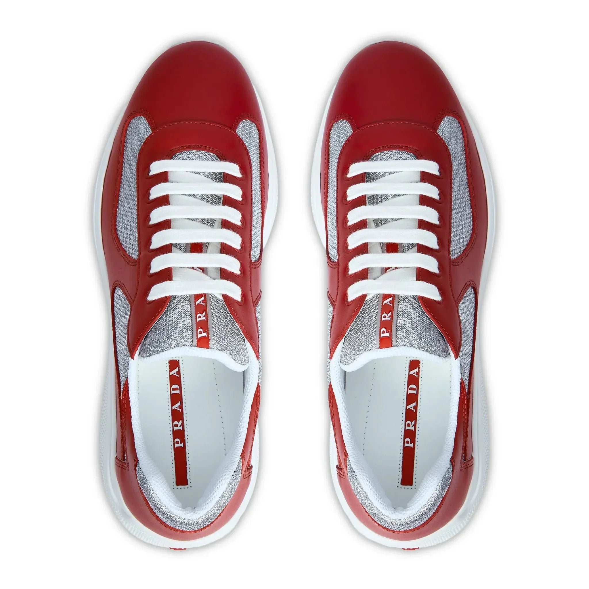 Americas Cup Soft Rubber And Bike Fabric Red Silver Sneaker