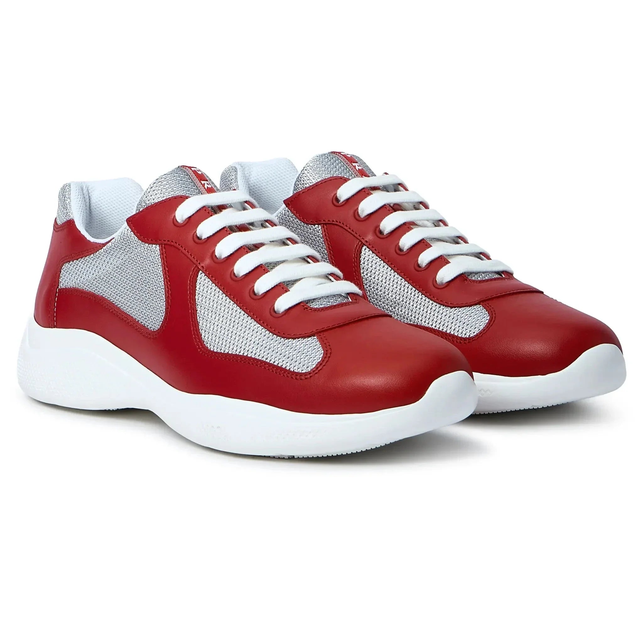 Americas Cup Soft Rubber And Bike Fabric Red Silver Sneaker